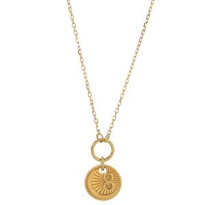 18k YG Karma Gold Coin Thread Necklace by Foundrae
